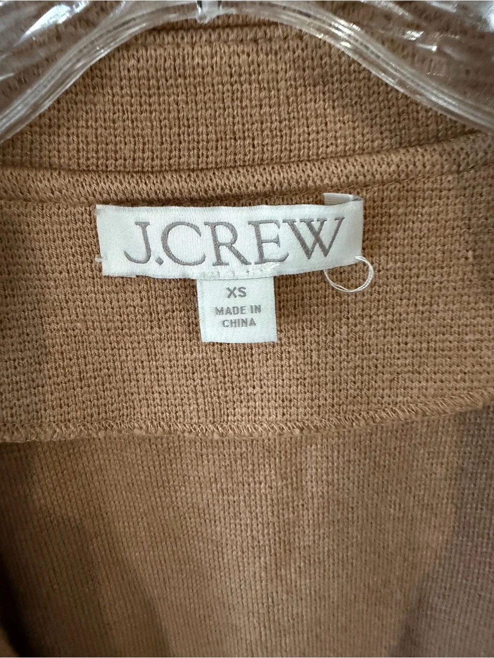 J. Crew Women's Camel Knit Sweater Blazer Jacket